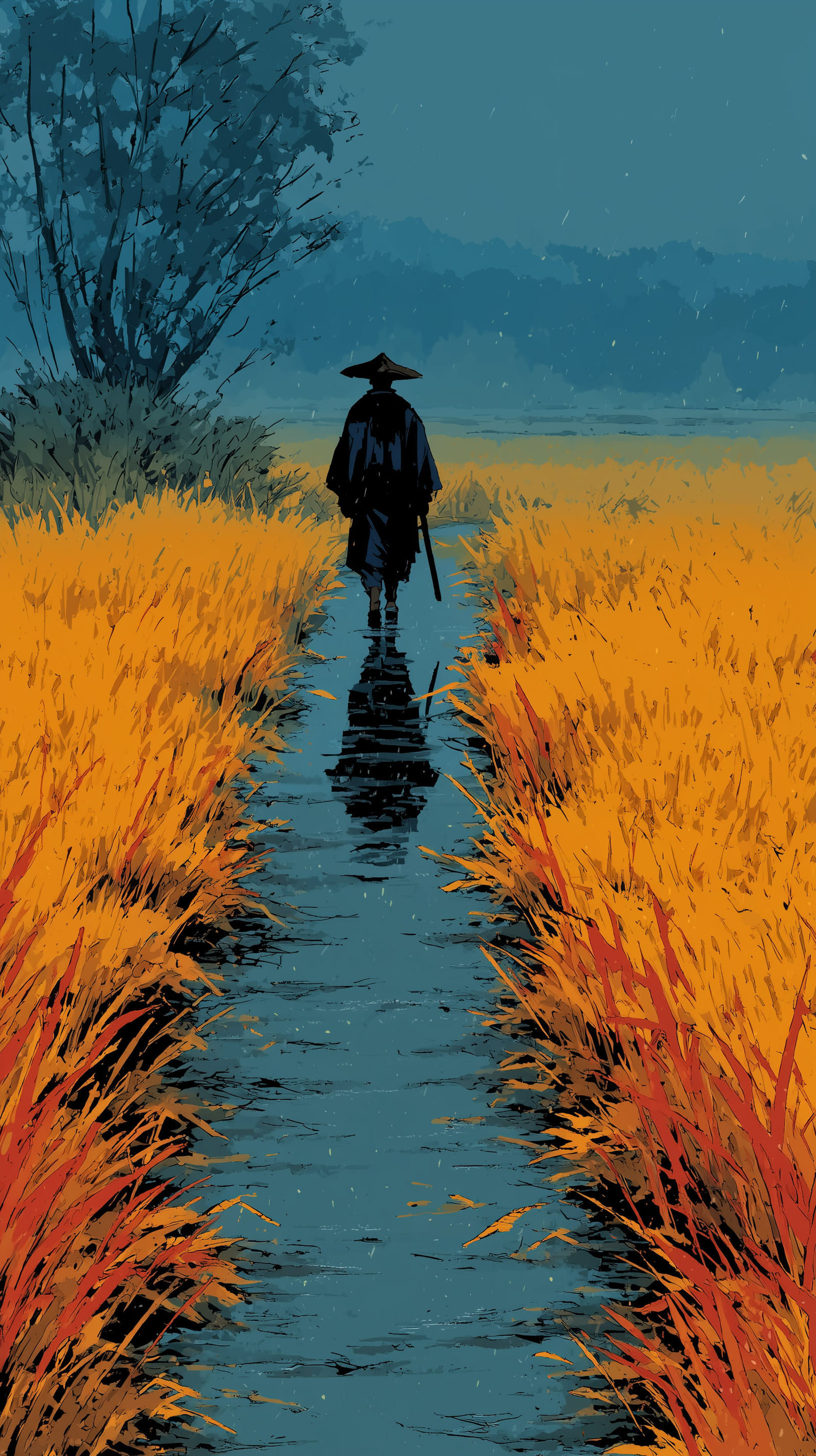 lone samurai on the road