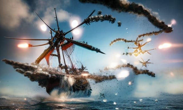 Air and sea battle