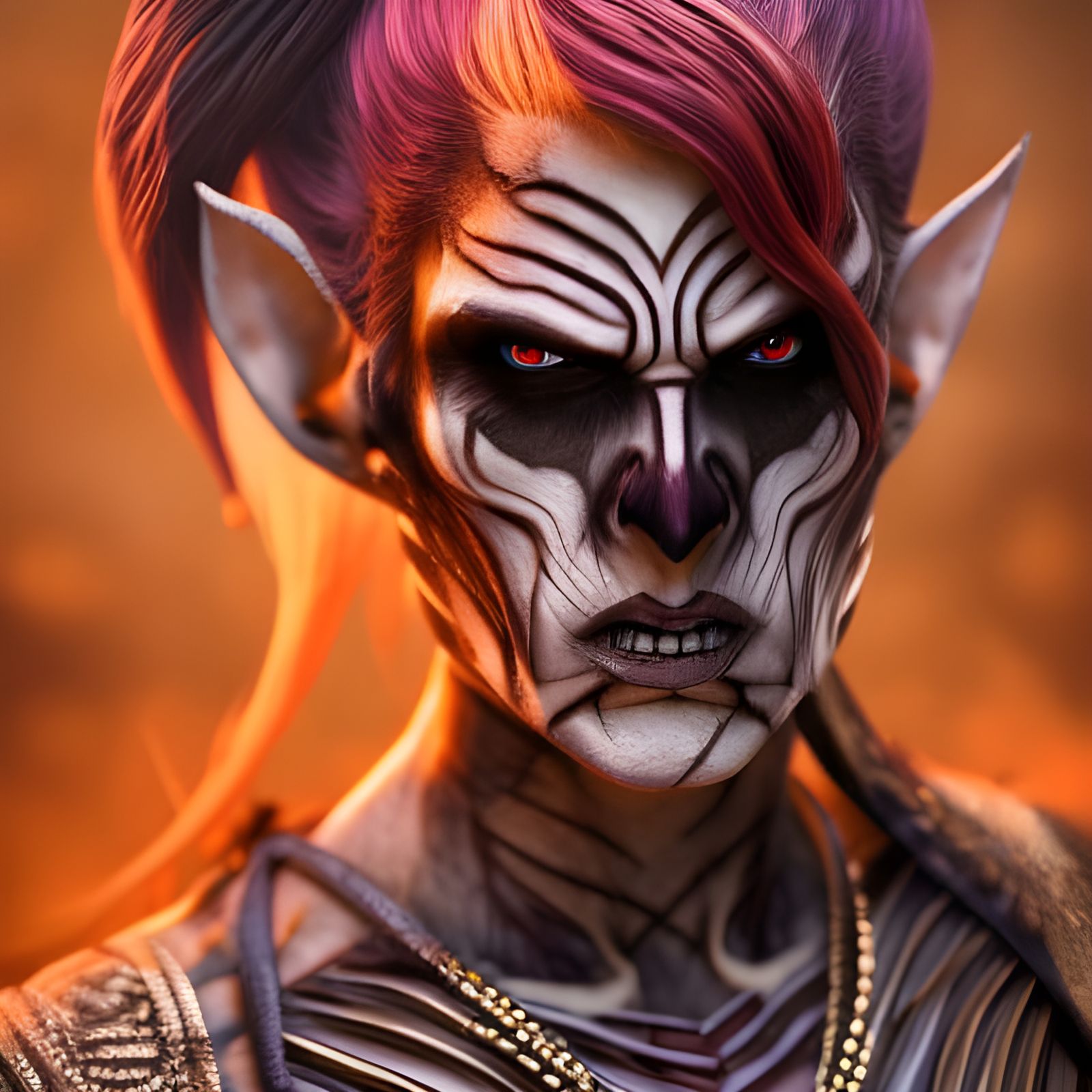 Darkelf grown up under orcs