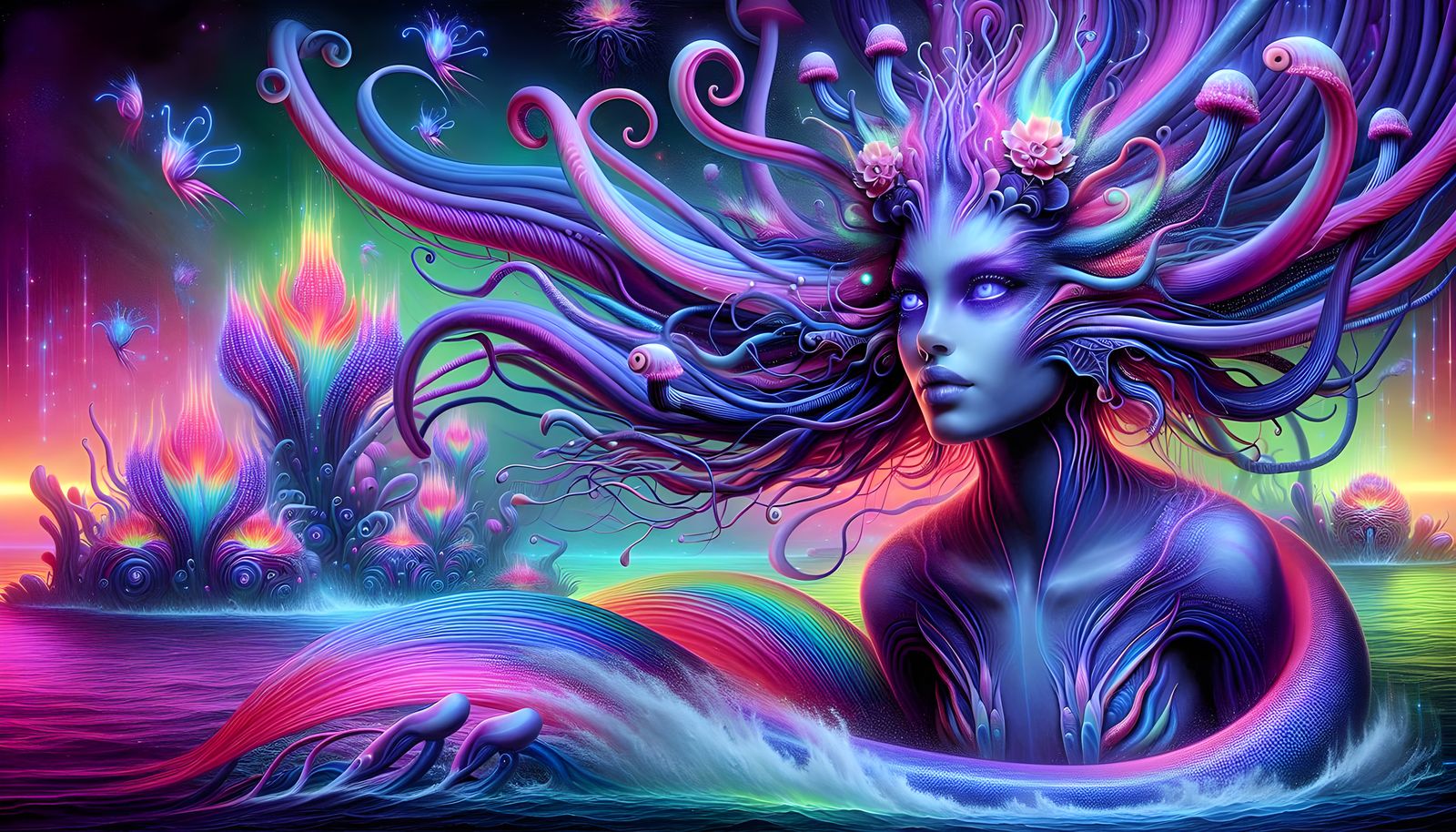 Alien Mermaid in her alien ocean