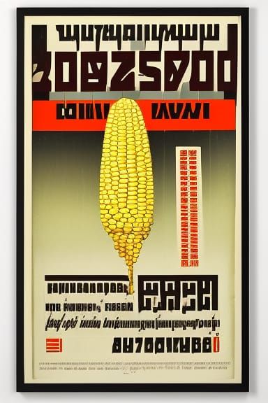 Soviet Agitprop Poster: "Corn: Glorious Sweetmeat of the Mas...