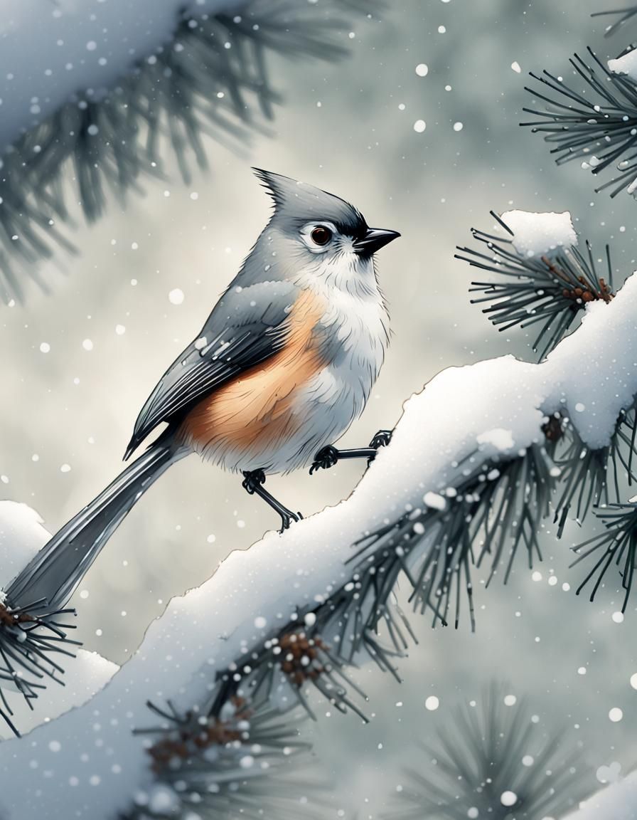 Tufted titmouse  by @Diane