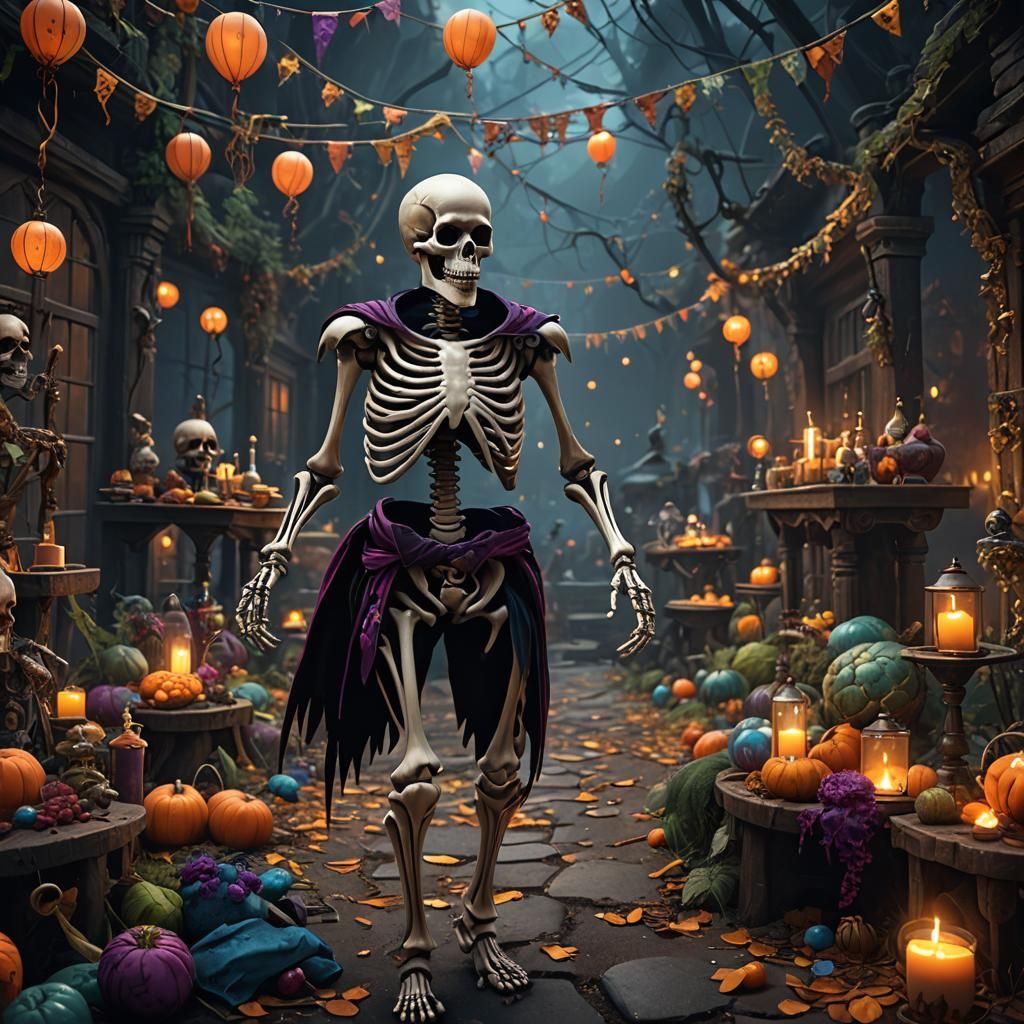 Why didn't the skeleton go to the party? He had no body to go with