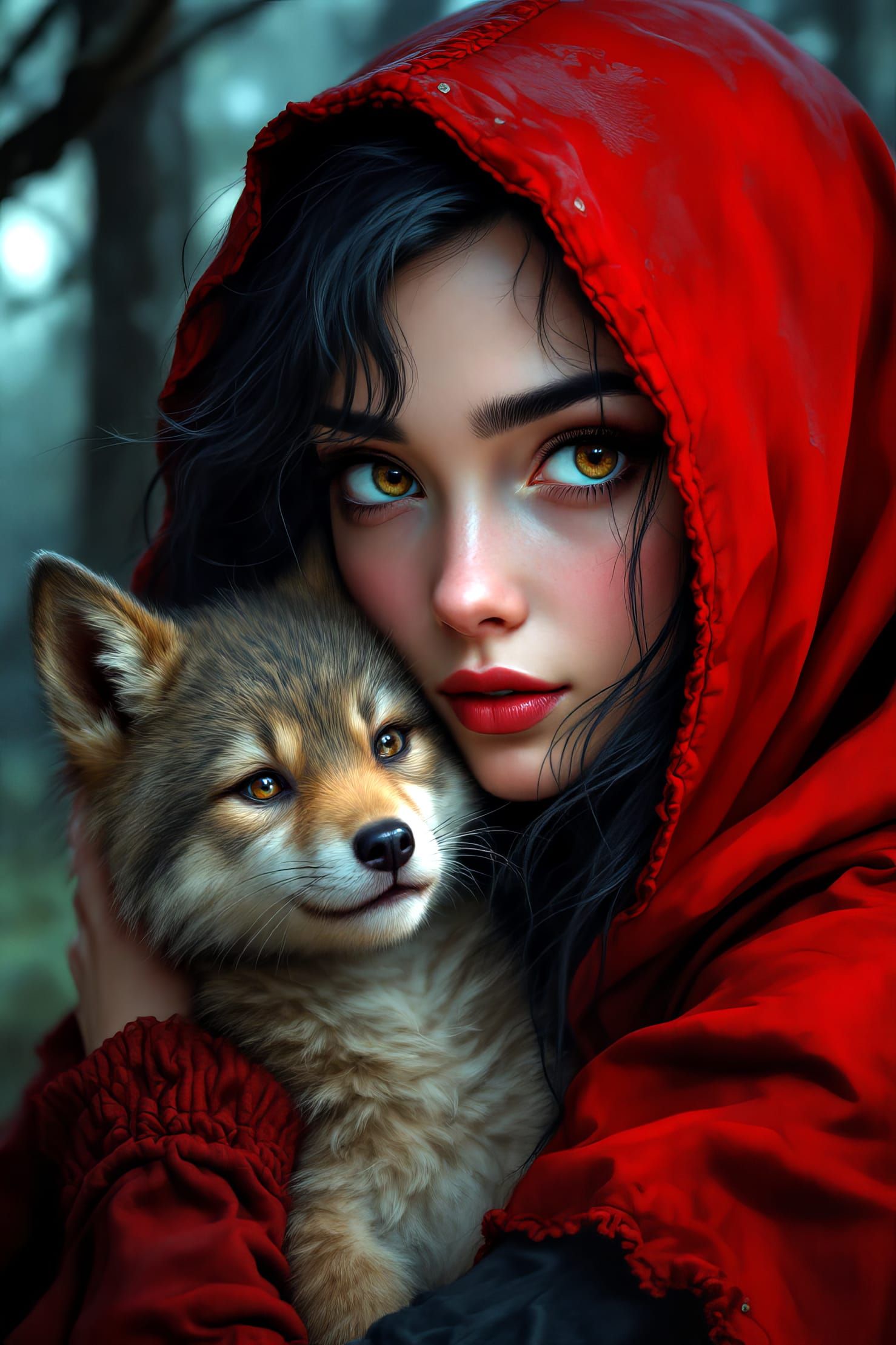 Little Red Riding Hood and the Big Bad Wolf's Cub
