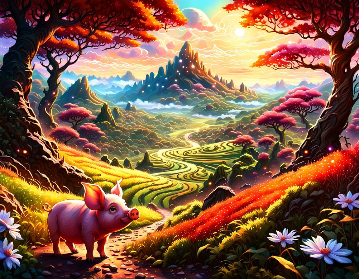 Pig in a Fantasy World  by @FrancesFantasy