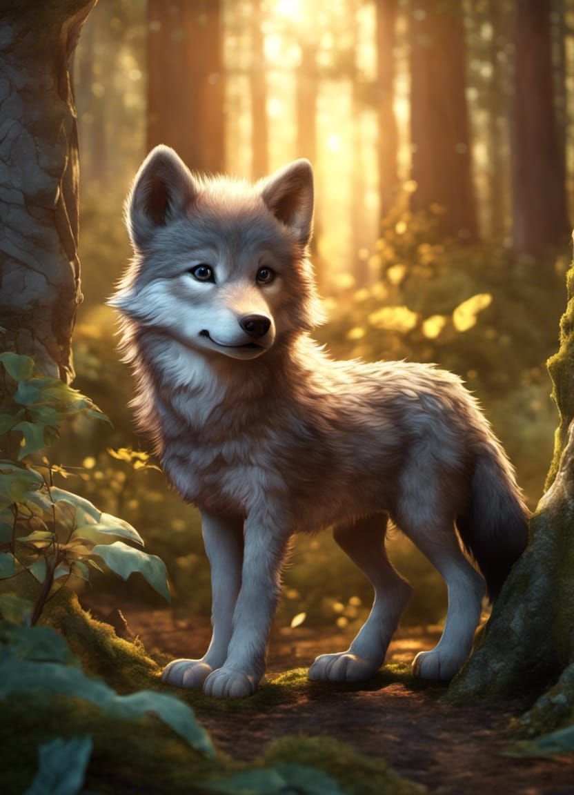 Young Wolf - AI Generated Artwork - NightCafe Creator