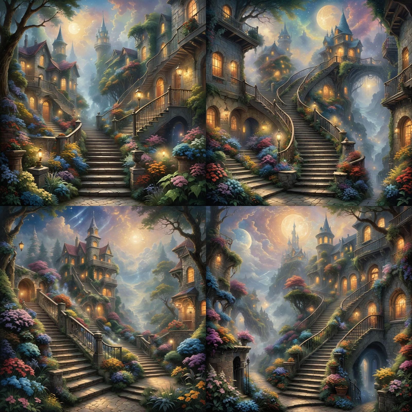 Stairway leading up to space