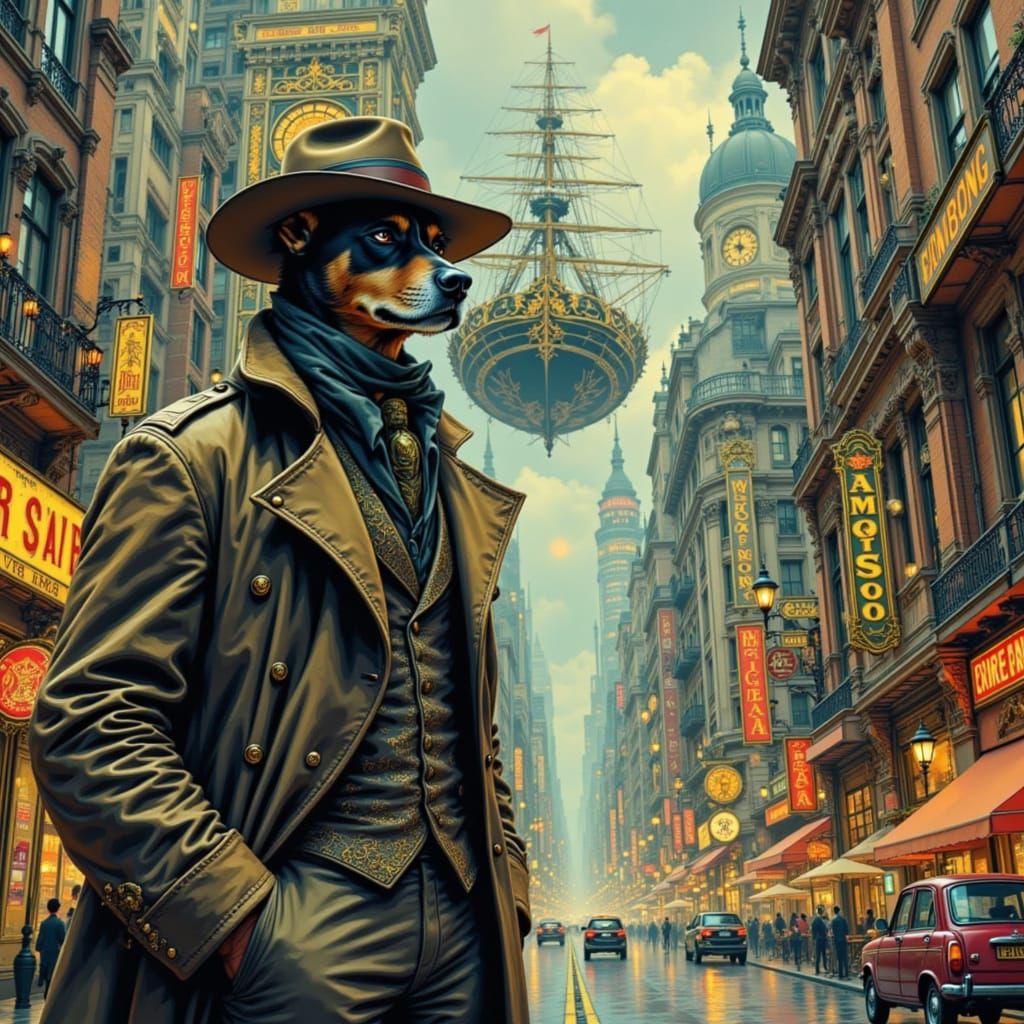 “Unless I was mistaken, that was the 1:15 Air Shuttle to Hoboken, and I needed to be on it.  My name is Spike Mutt and I’m a Private Detective.”