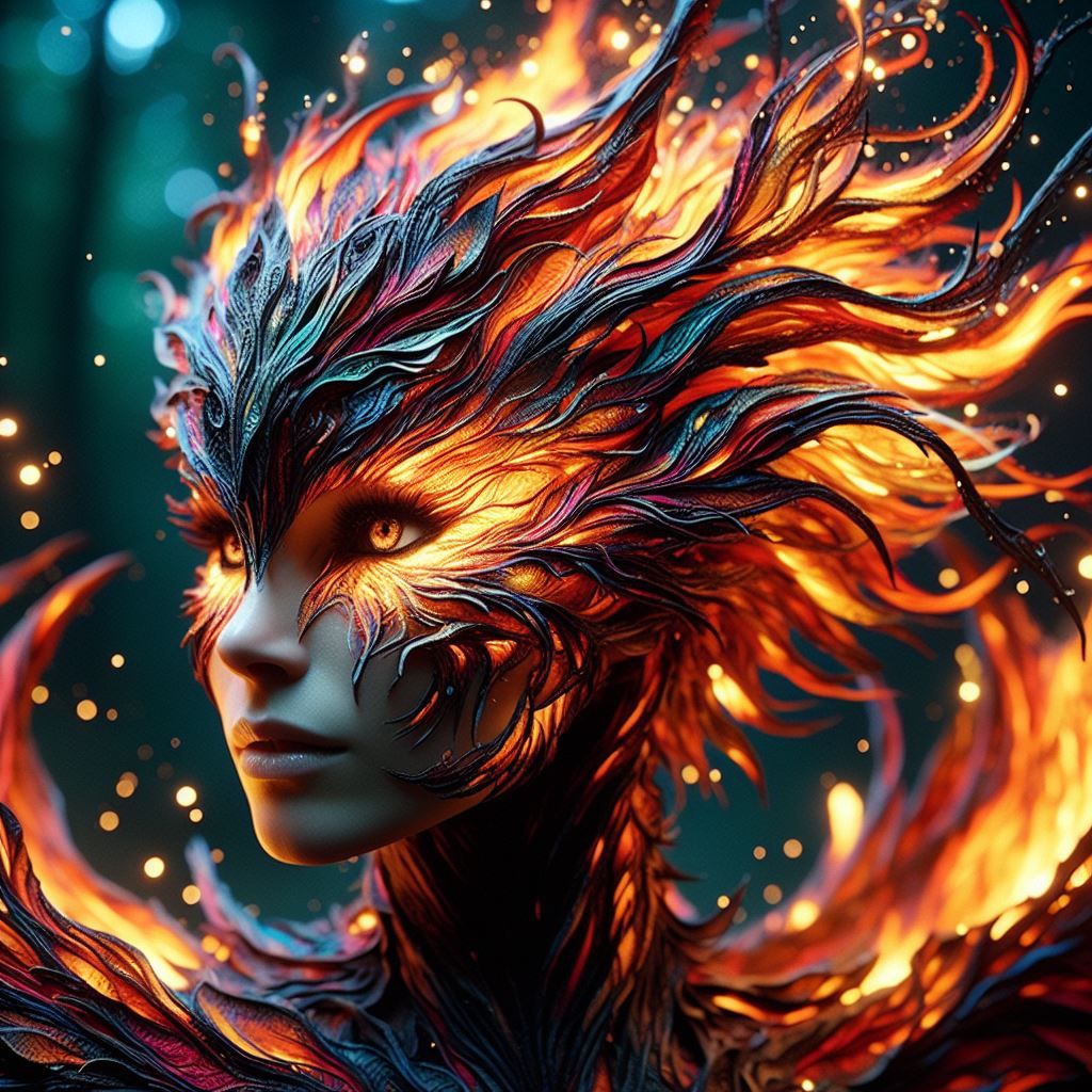 Phoenix Woman - AI Generated Artwork - NightCafe Creator