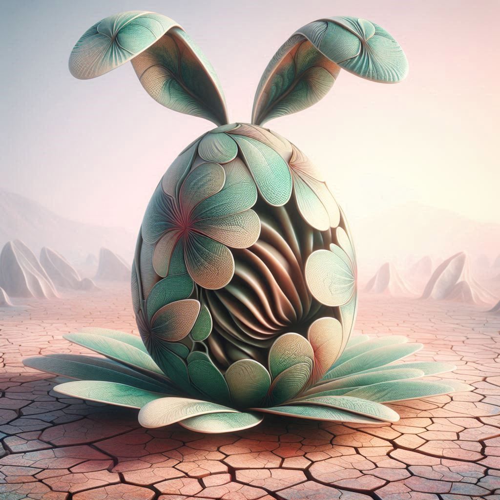 abstractional spring easter bunny egg