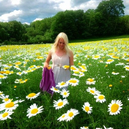 Picking Up Daisies As I’m Frolicking Through The Rich Green ...