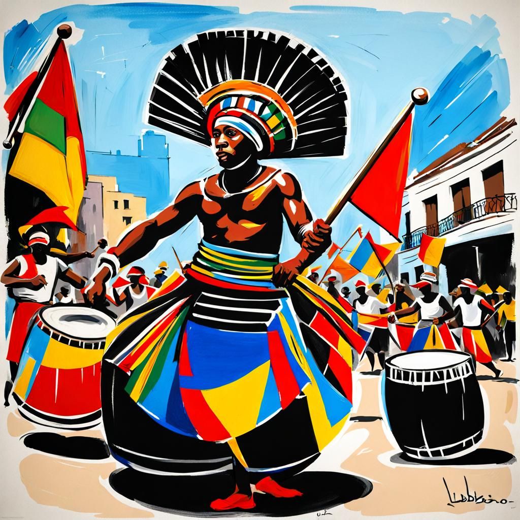 Candombe dancers in Montevideo carnival. - AI Generated Artwork ...