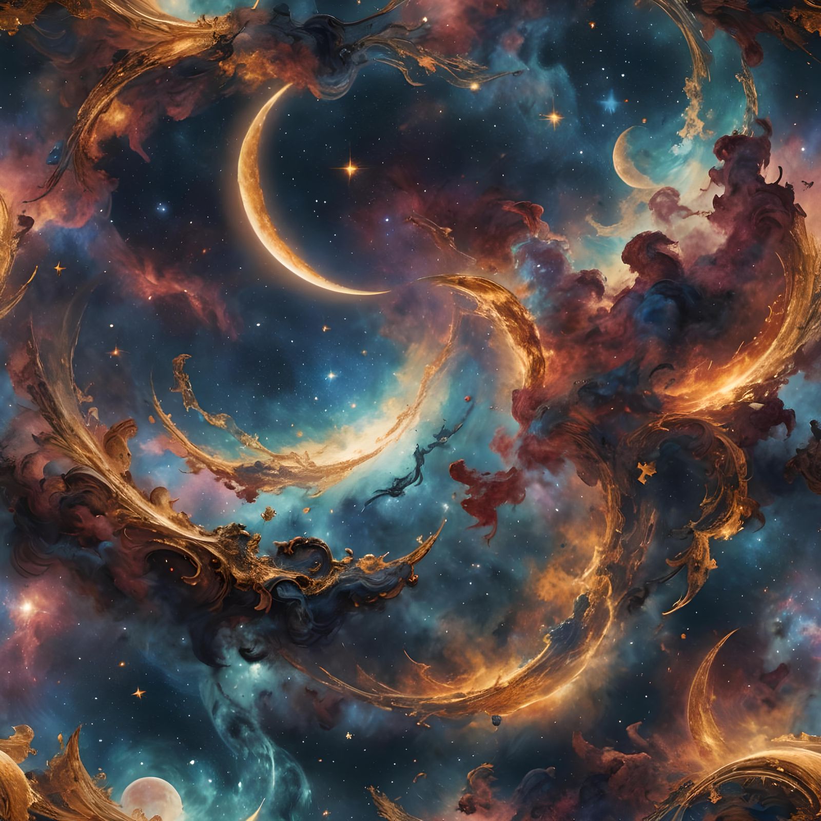 A nebula sky.