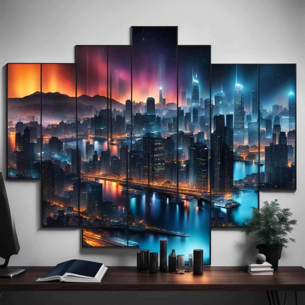   city lights and night sky   by @iaJas