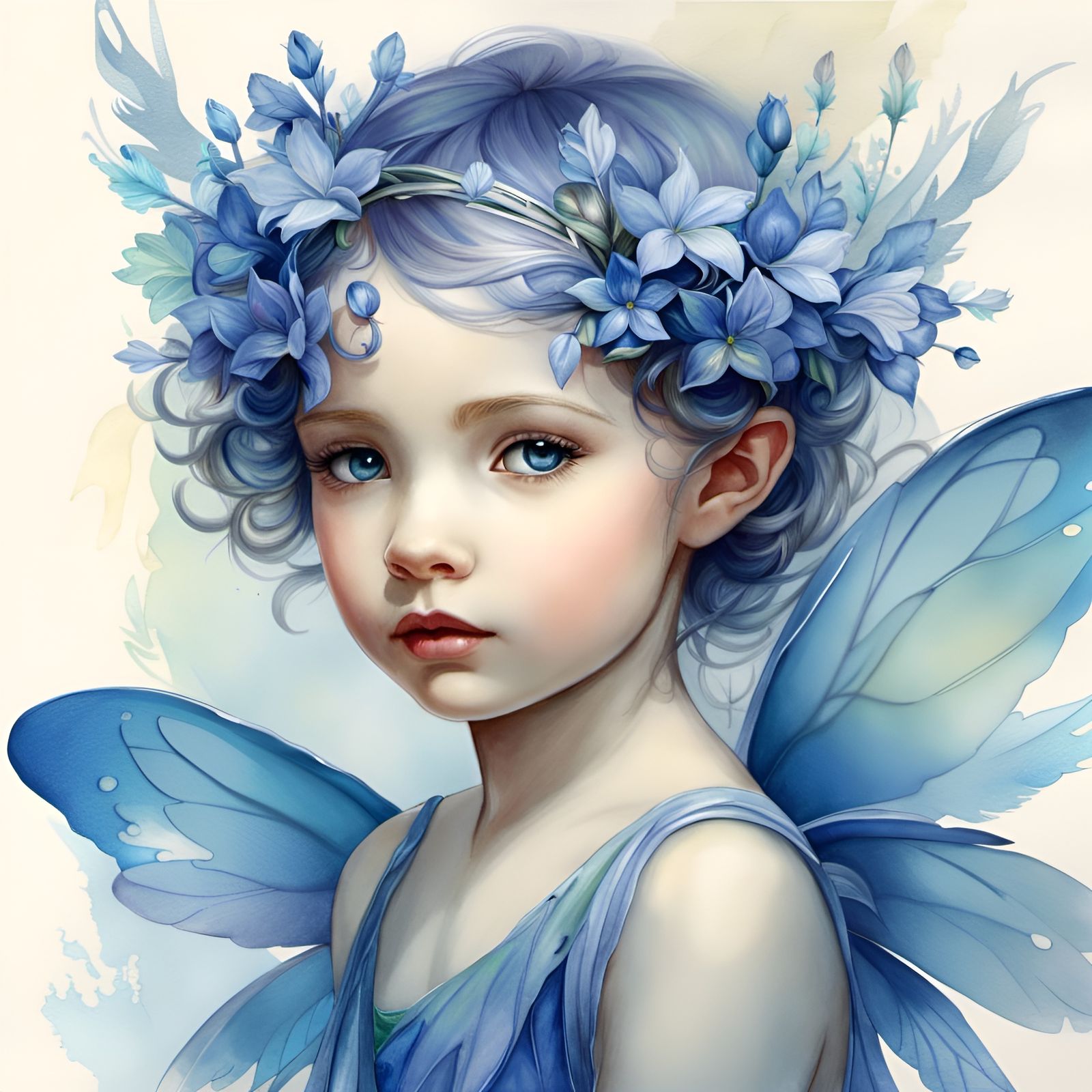 Little Blue Fairy - AI Generated Artwork - NightCafe Creator