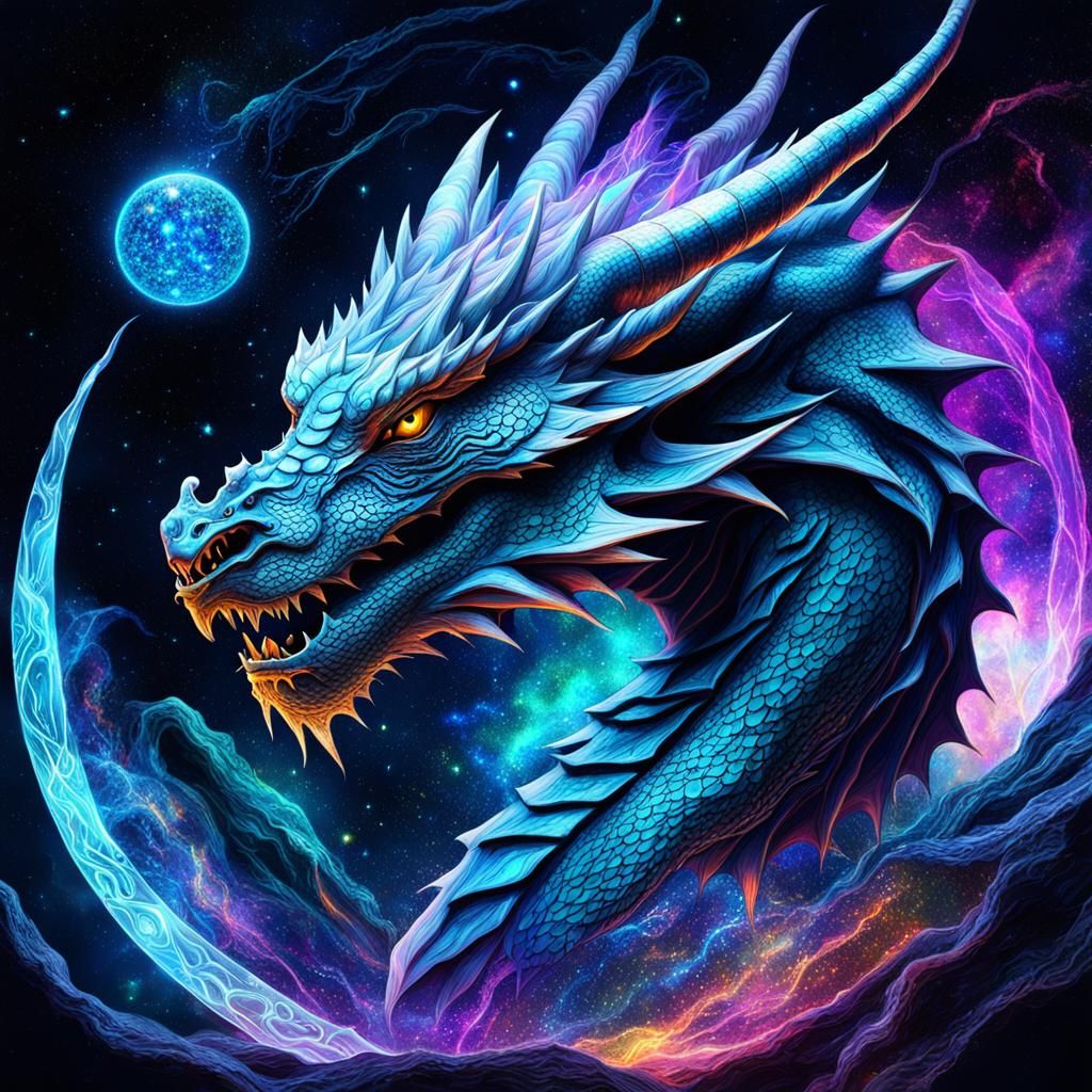 Cosmic Dragon - AI Generated Artwork - NightCafe Creator