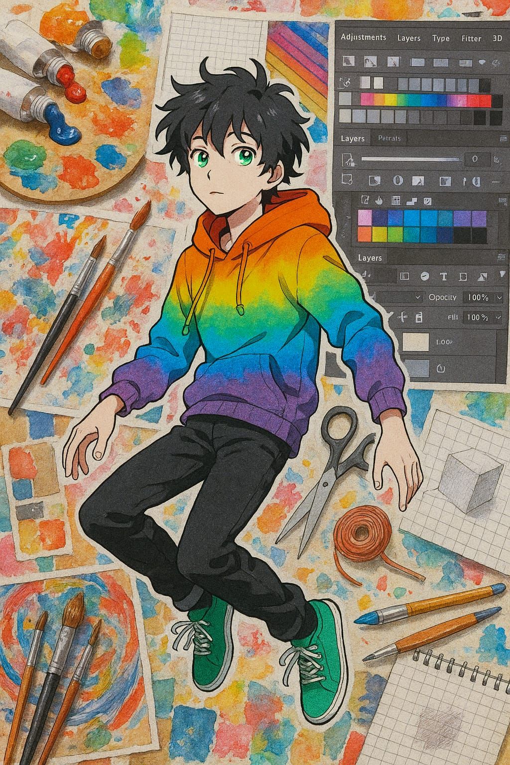 mixed media haruki