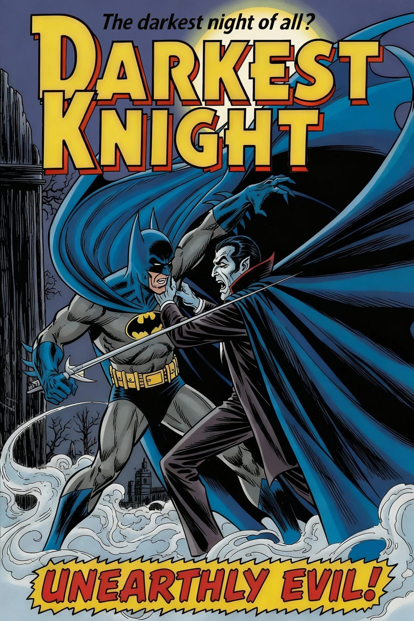 "Batman vs. Dracula in a fight to the--UNDEATH!"