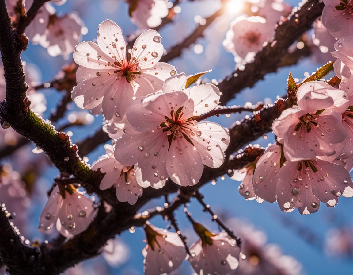 sakura dew  by @Harmanna