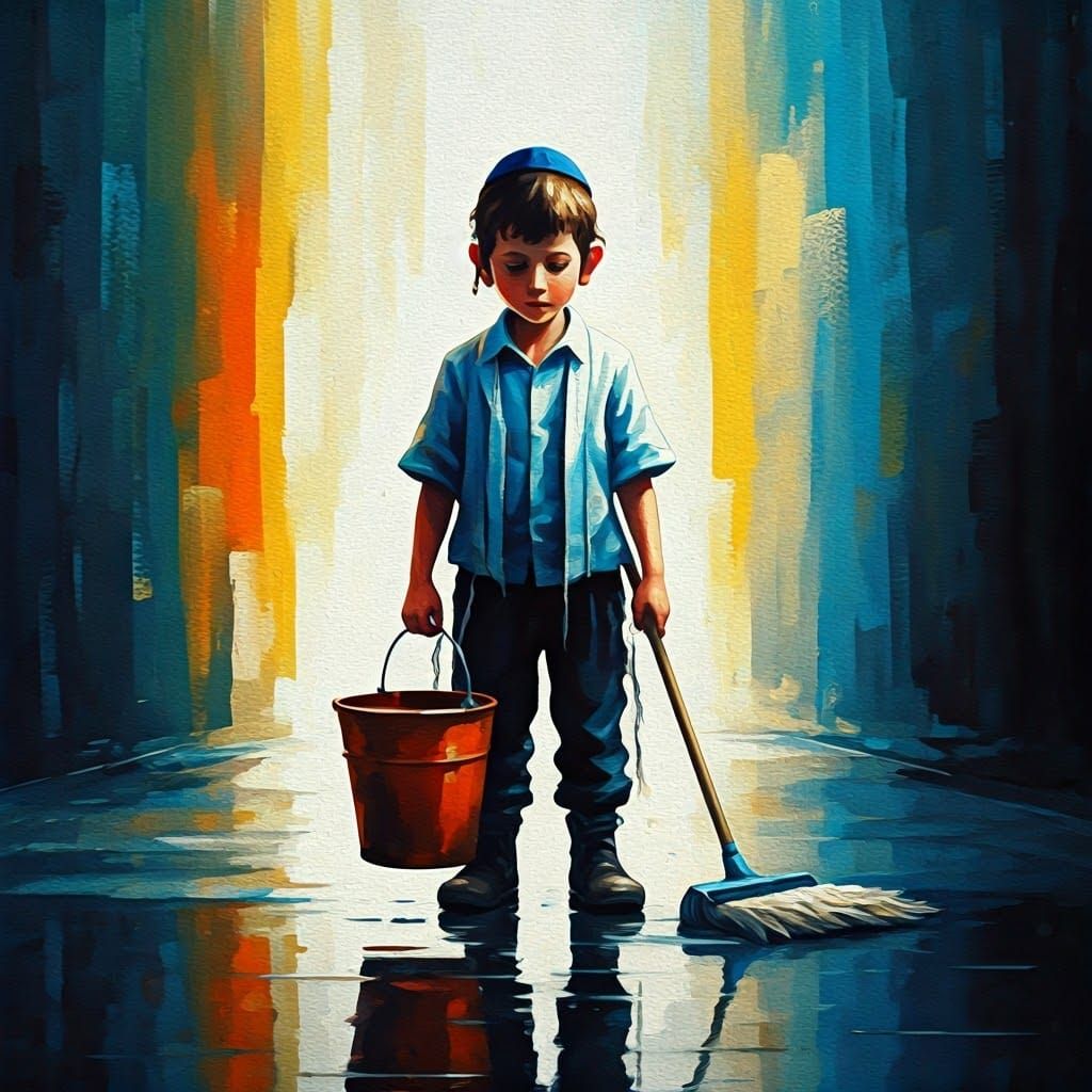 Young Boy in Traditional Attire Embracing Movement and Energ...