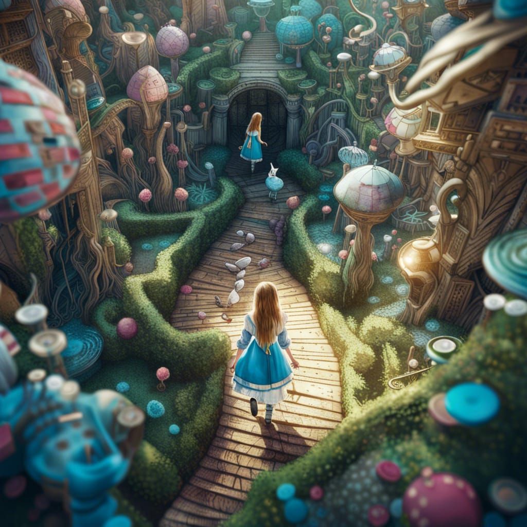 Alice's labyrinth - AI Generated Artwork - NightCafe Creator