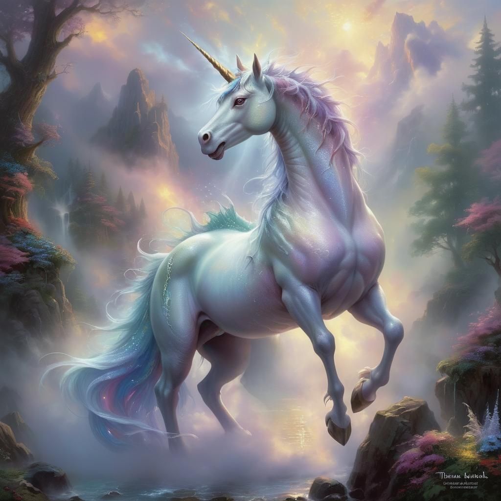 Unicorn-dragon hybrid - AI Generated Artwork - NightCafe Creator