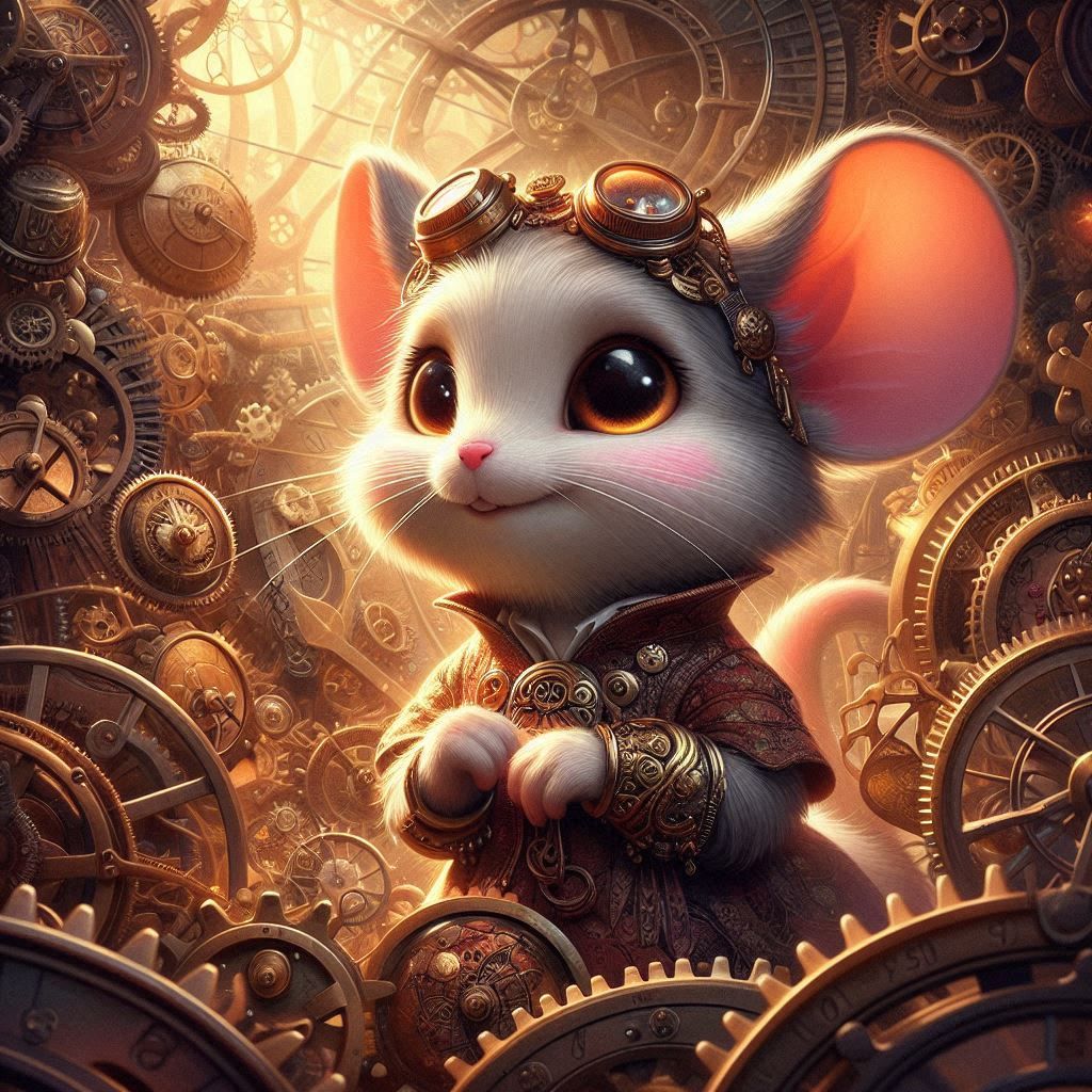 Shy Steampunkgodmother Mouse