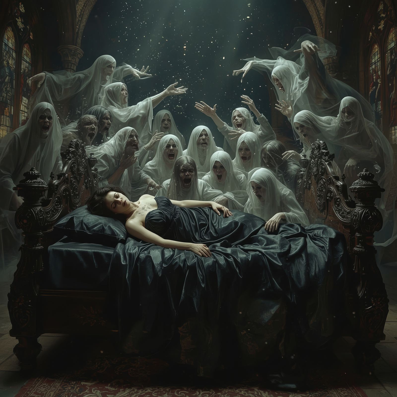 Does she sleep alone?