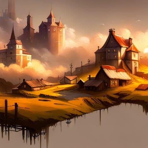 cloud cute village
