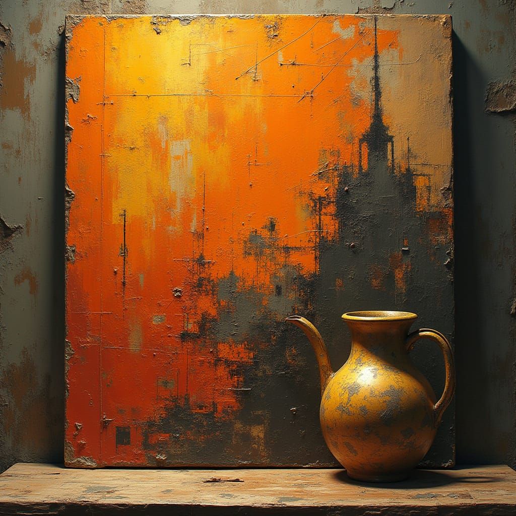 Abstract Still Life: Renaissance Glitch Art