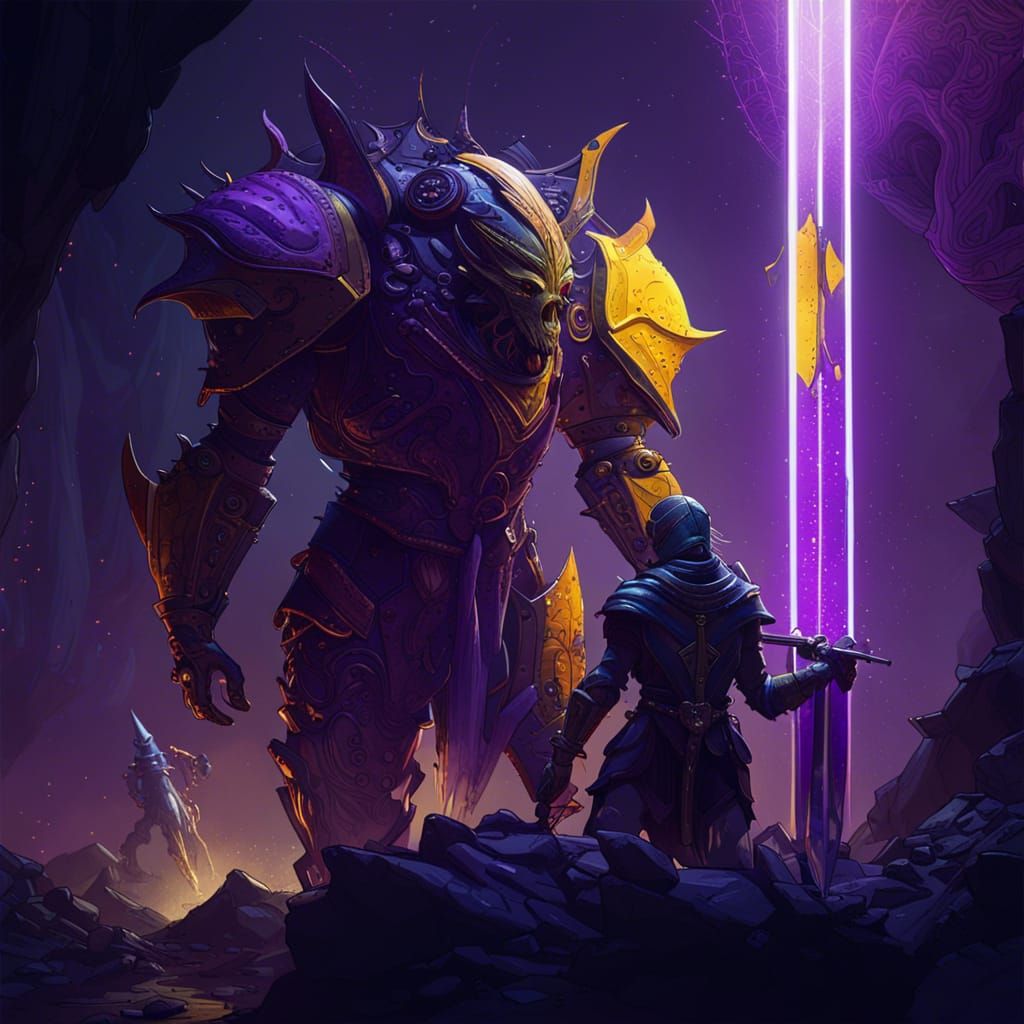 Knights vs aliens  by @Curtis