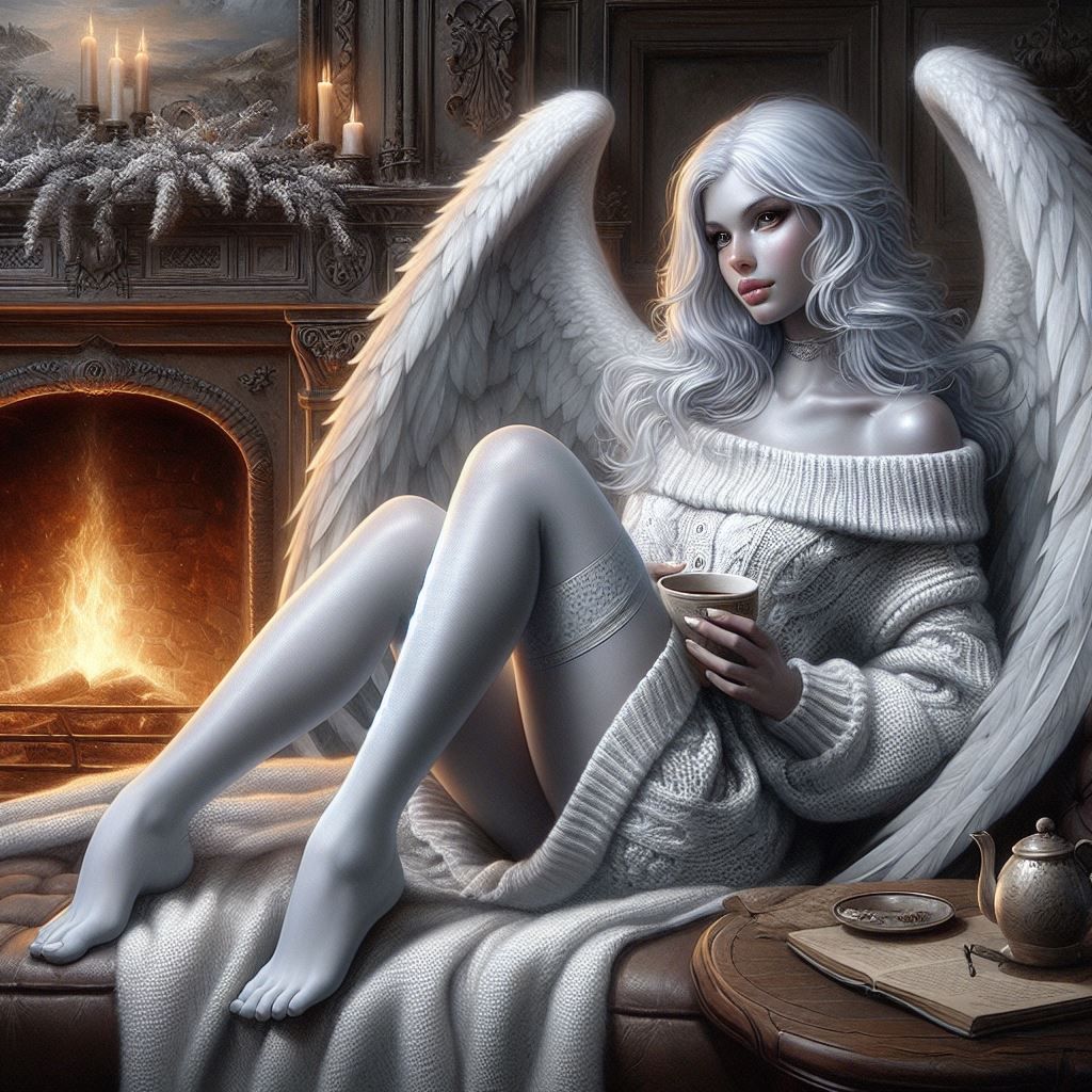 Angel in for a Cozy Evening