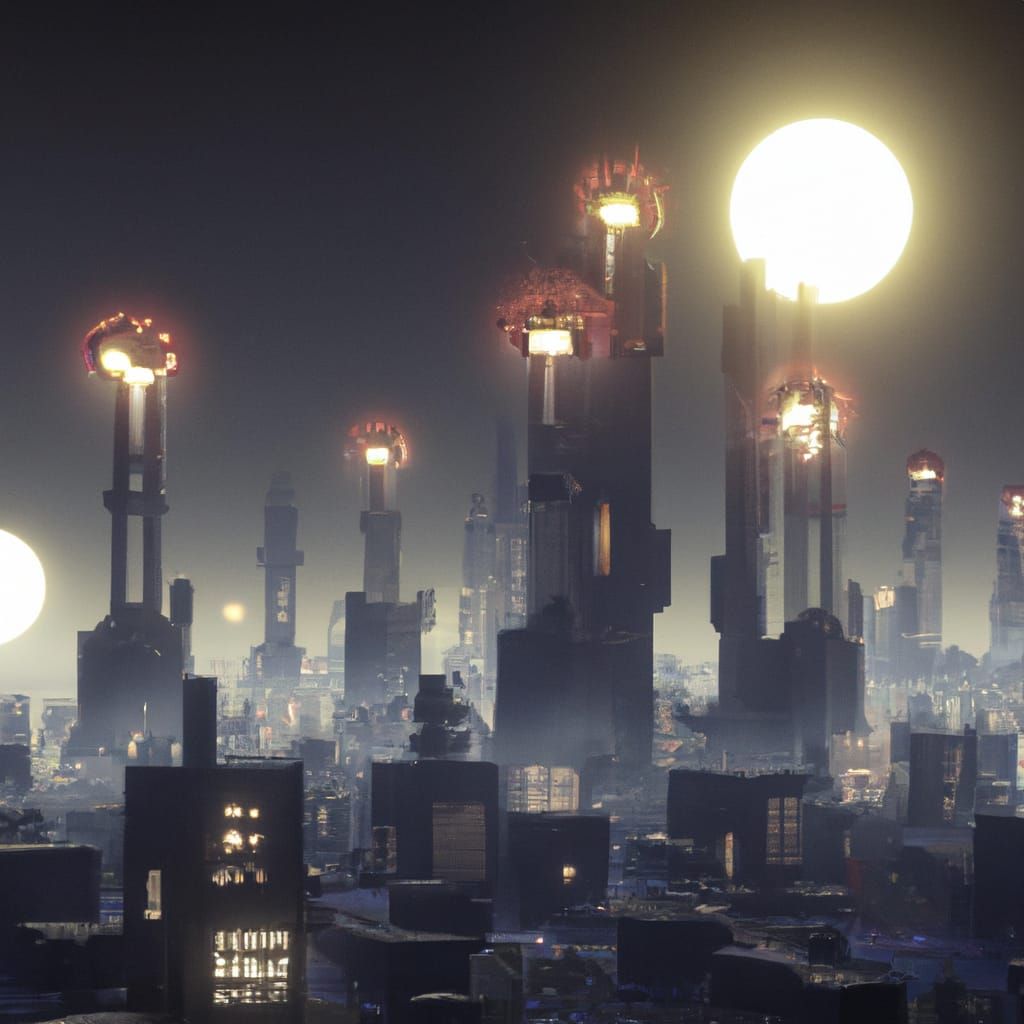 Utopian Dystopian city