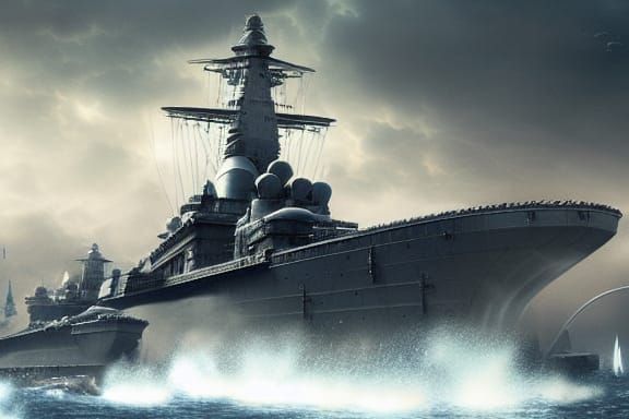 Battleship Barrage - AI Generated Artwork - NightCafe Creator