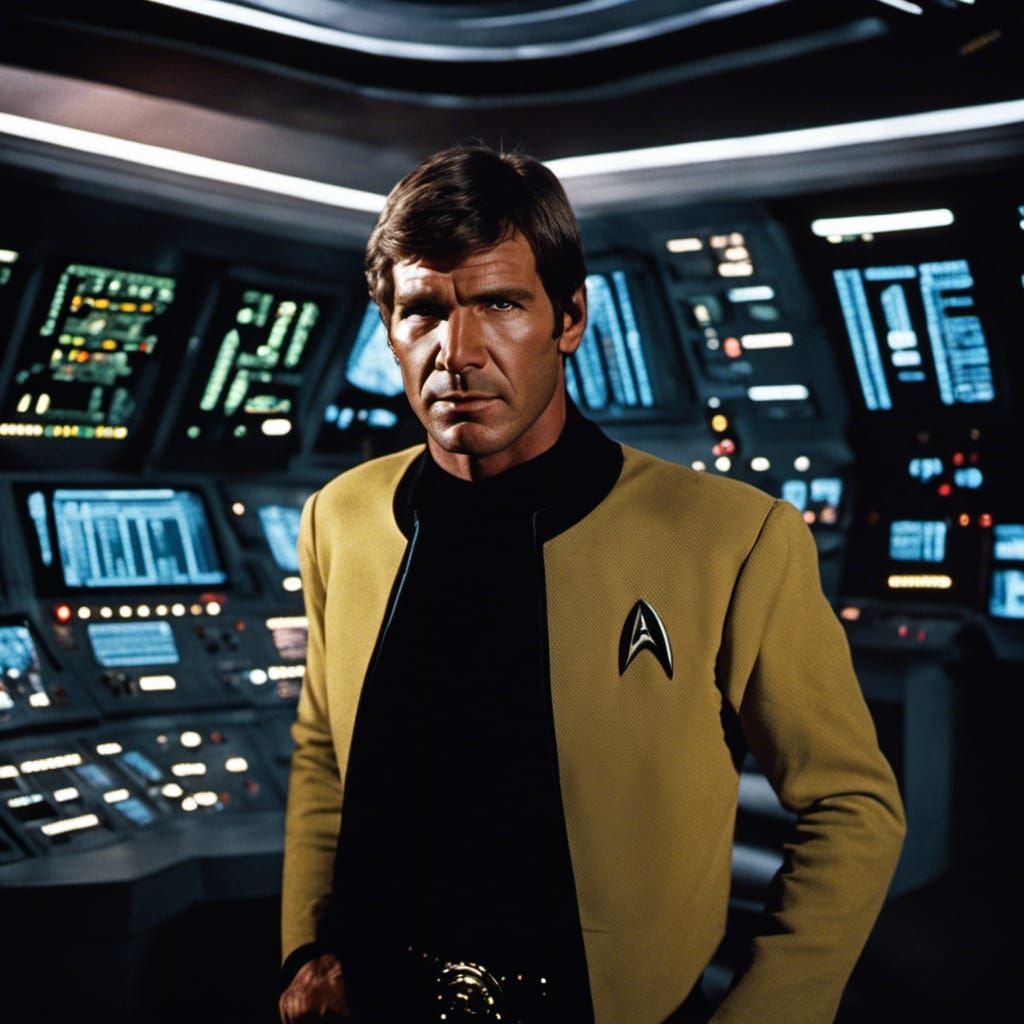 Harrison Ford as Captain of the Starship Enterprise... AI Generated Artwork NightCafe Creator