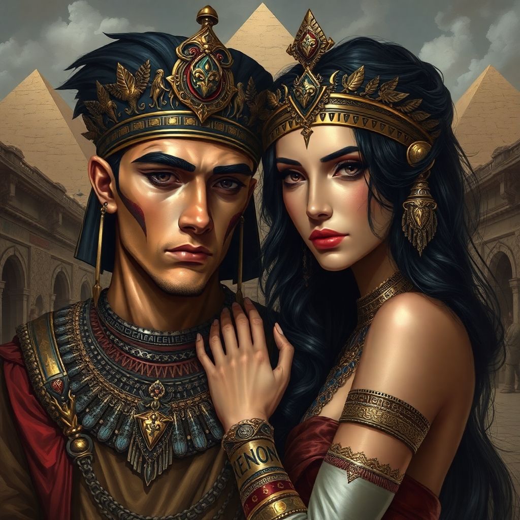 Egyptian pharaoh and princess