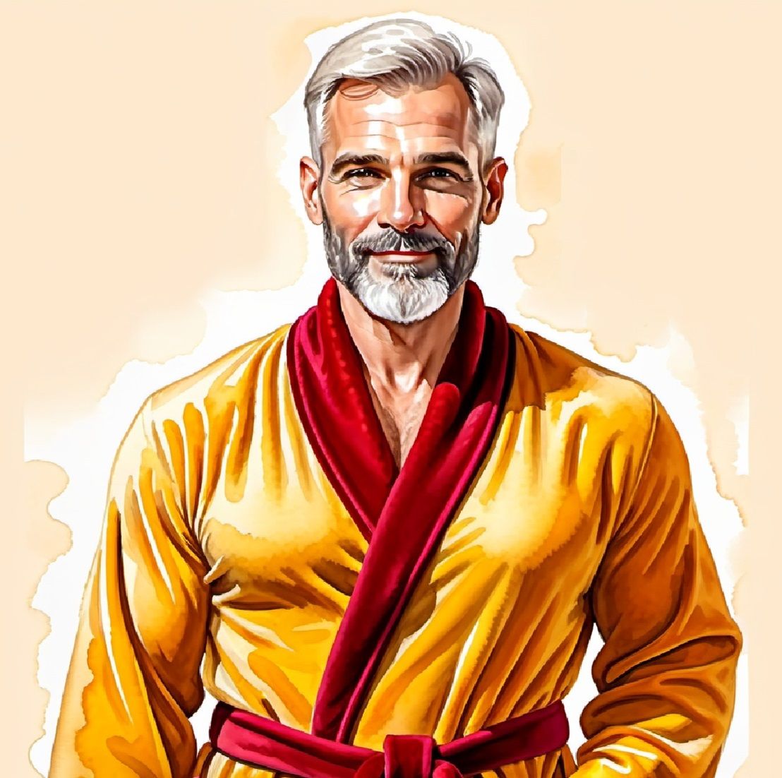 A  handsome bearded Silver Daddy