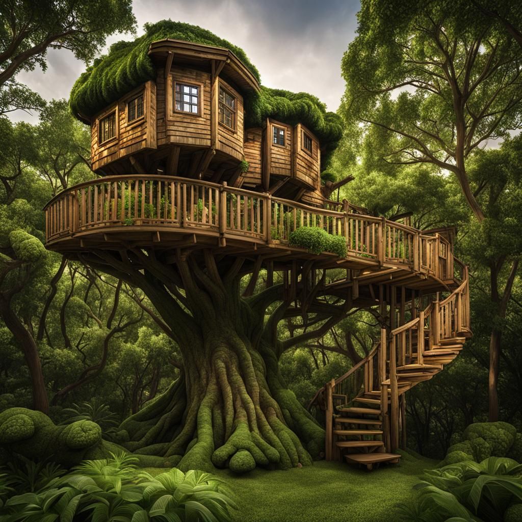(Hulk inspired treehouse 1:3), intricate details, HDR, beaut...