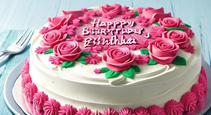 flower frosting on birthday cake
  by @MyChaoticCrayons