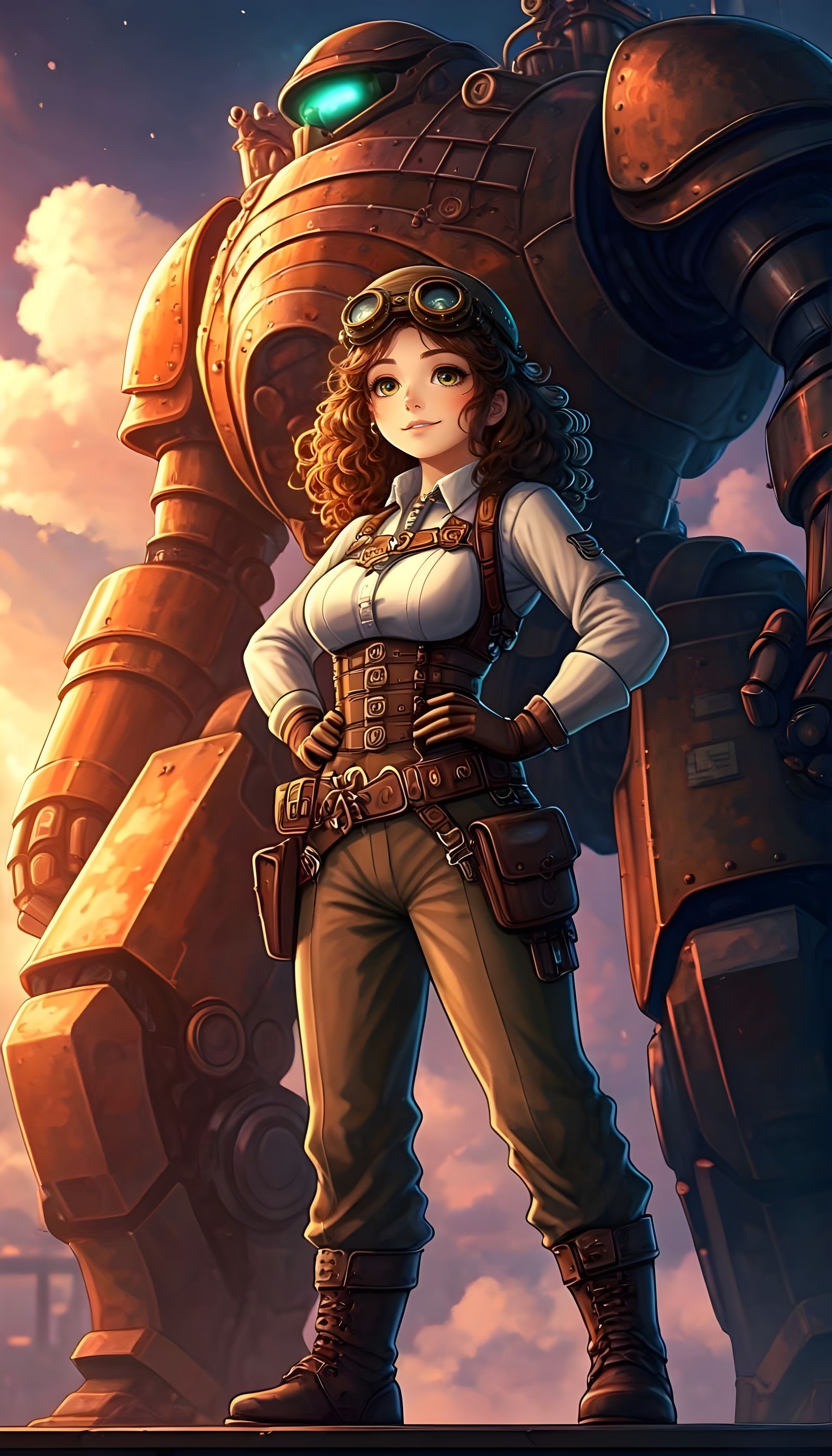 Eraina Swarzenvelder, engineer, adventurer, and an ace A-Kral-Cyclops Class Dominator pilot.   by @Doctor Mac