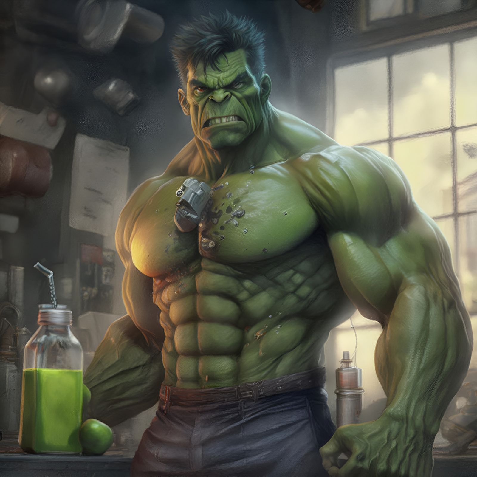Midjourney v4: “HULK SMOOTHIE!”