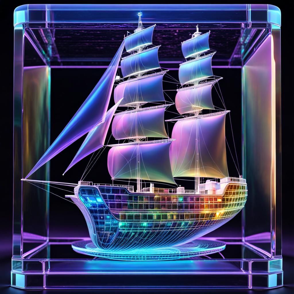 Holographic ship  by @Ursula