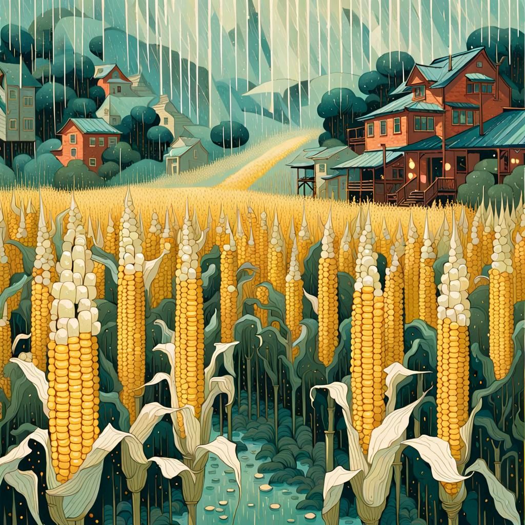 Rain makes corn. Victo Ngai  by @The Marshes