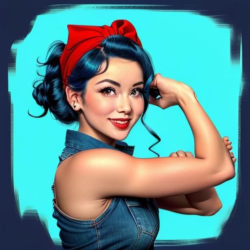 “We Can Do It!”- Rosie the Riveter, Women’s Empowerment Movement to Do Male Dominated Jobs - 1.5 DreamShaper v8