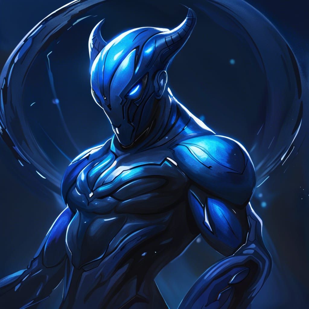 a close up of a person, concept art, cobra, blue beetle, ste...