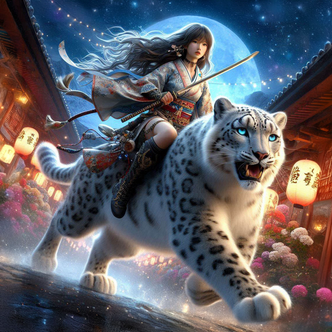 Japanese Onna-Musha on Snow Leopard (1)