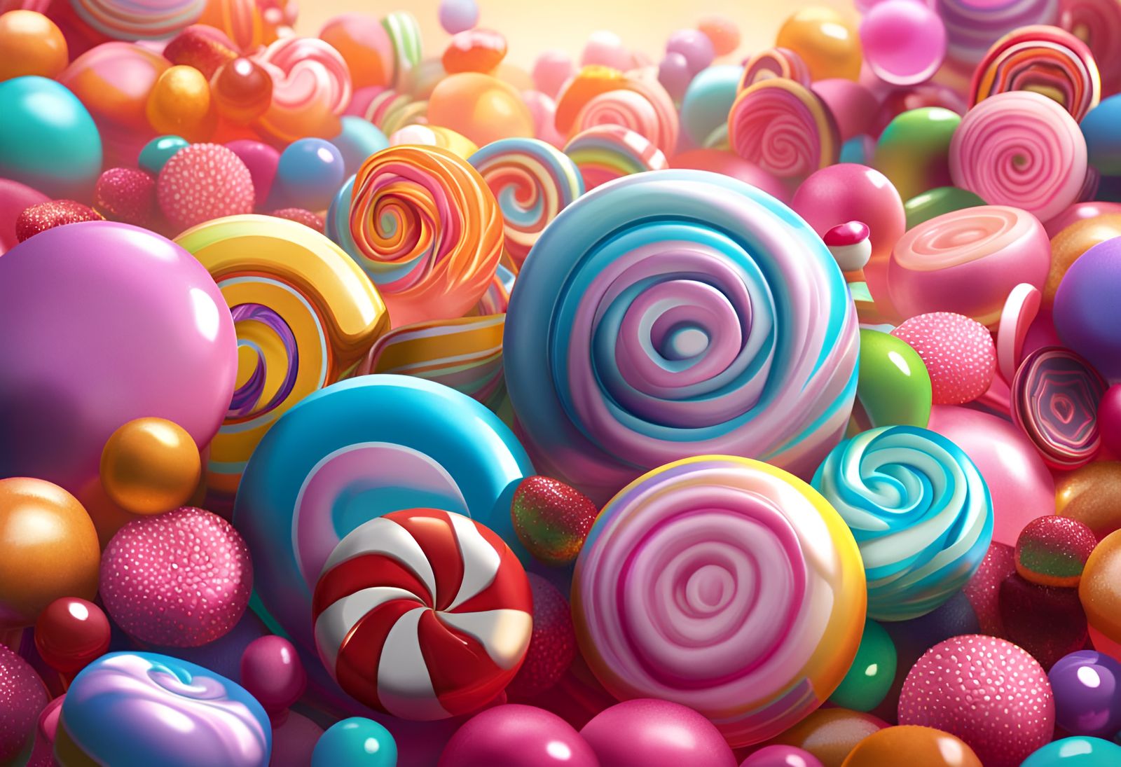 candy art complementary colors fine details Candy art style! Whimsical ...