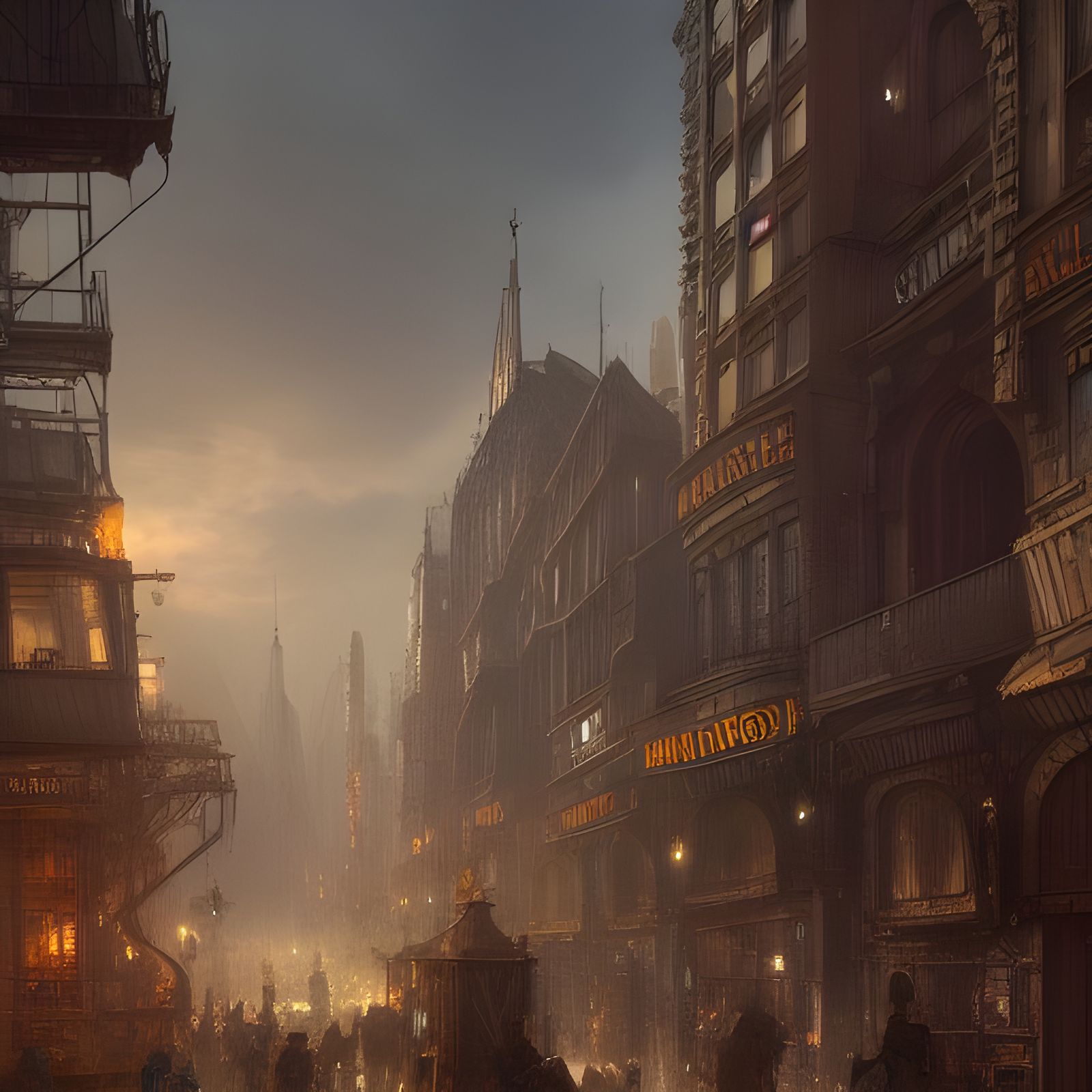 Steampunk City VI - AI Generated Artwork - NightCafe Creator