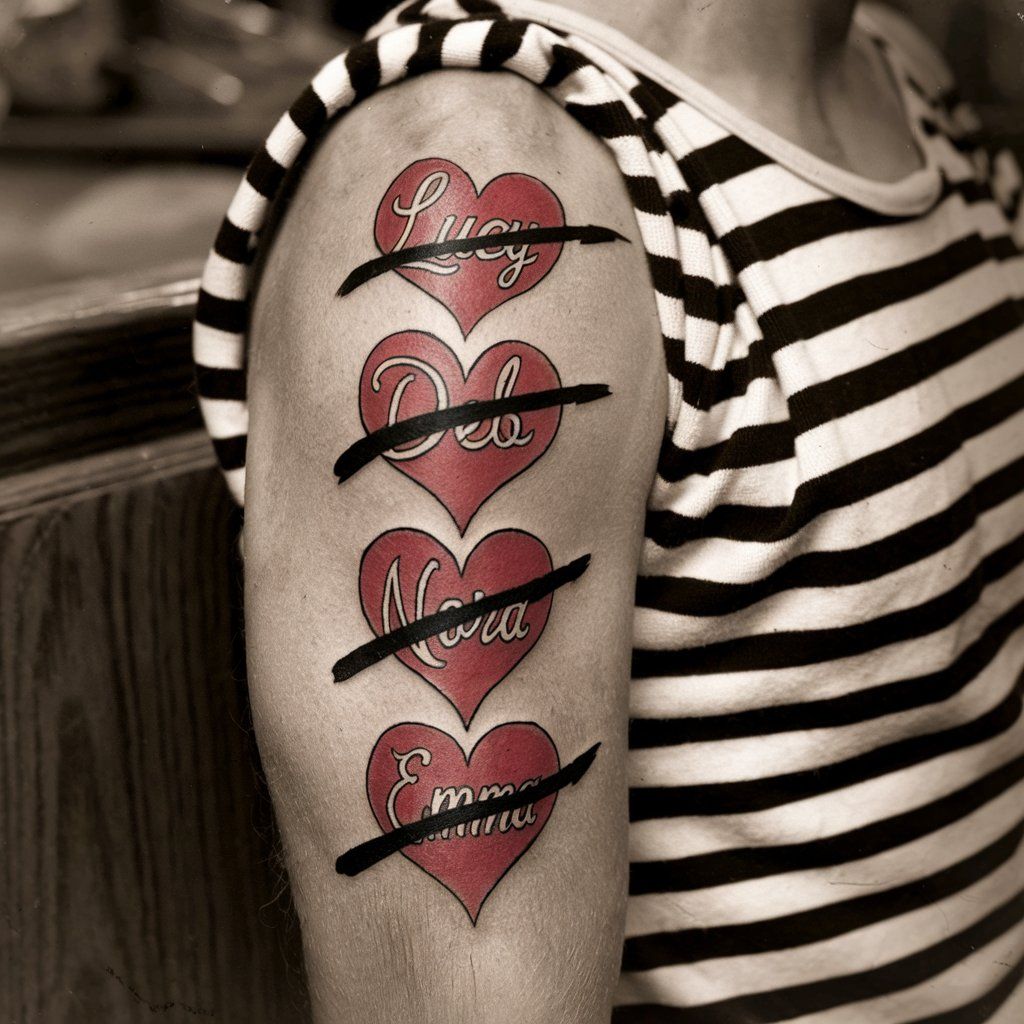 Either stop getting engaged or stop getting tattooed