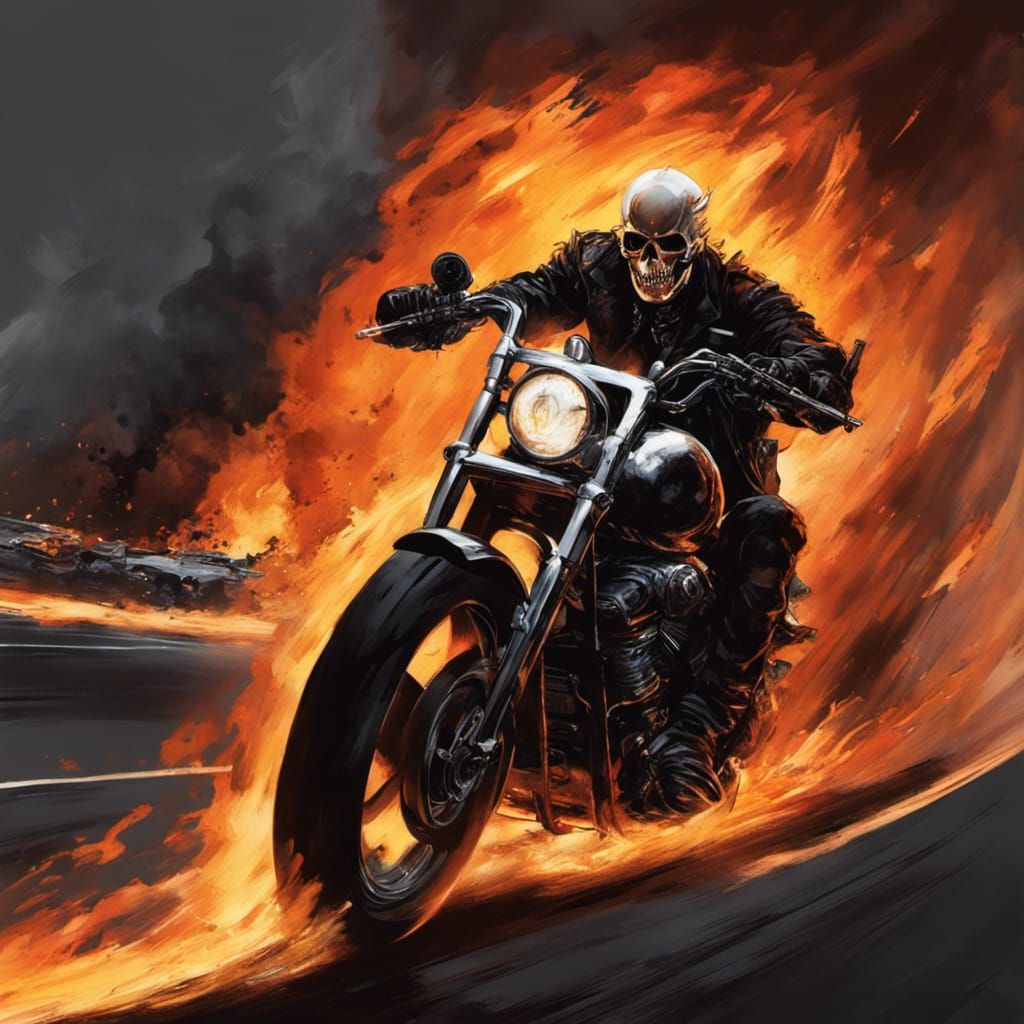 The Ghost Rider - AI Generated Artwork - NightCafe Creator